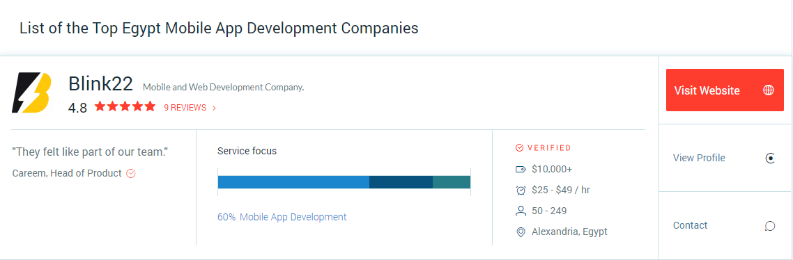 Top Mobile App Development Companies in Egypt from Clutch